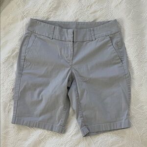 Ann Taylor Loft Gray Bermuda shorts 10” size 0